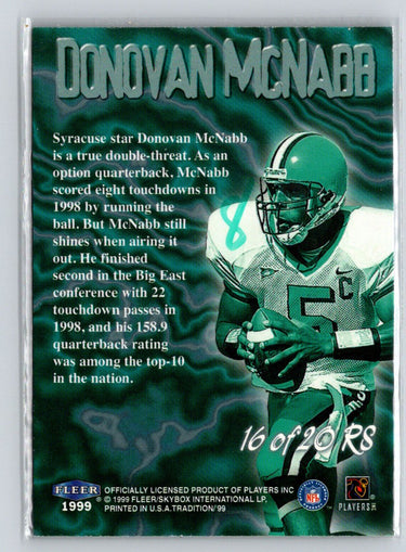 1999 Fleer Tradition #16 RS Donovan McNabb Rookie Sensations G51