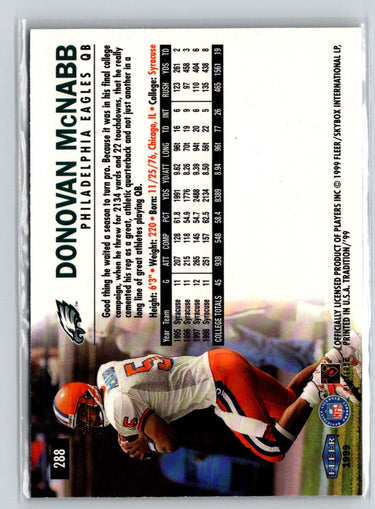 1999 Fleer Tradition #288 Donovan McNabb G51
