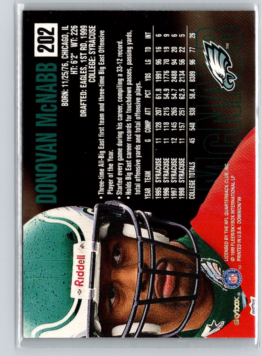1999 SkyBox Dominion #202 Donovan McNabb G51