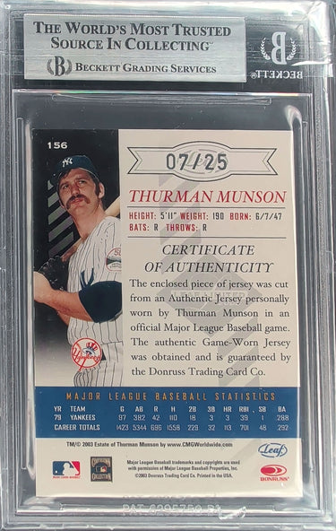 2003 Leaf Limited #156 Thurman Munson Threads Position Jersey #/25 H05