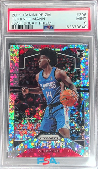 2019-20 Panini Prizm #296 Terance Mann Prizms Fast Break PSA 9 H05