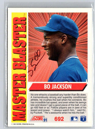 1991 Score #692 Bo Jackson i01