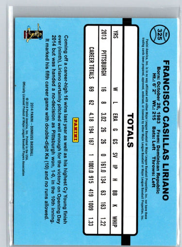2014 Donruss #325 Francisco Liriano Stat Line Season #/302 i01