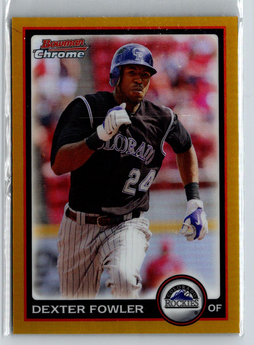 2010 Bowman Chrome #163 Dexter Fowler Gold Refractors #/50 i03