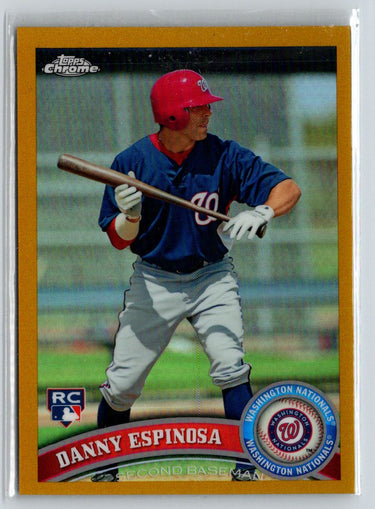 2011 Topps Chrome #33 Danny Espinosa Gold Refractors #/50 i03