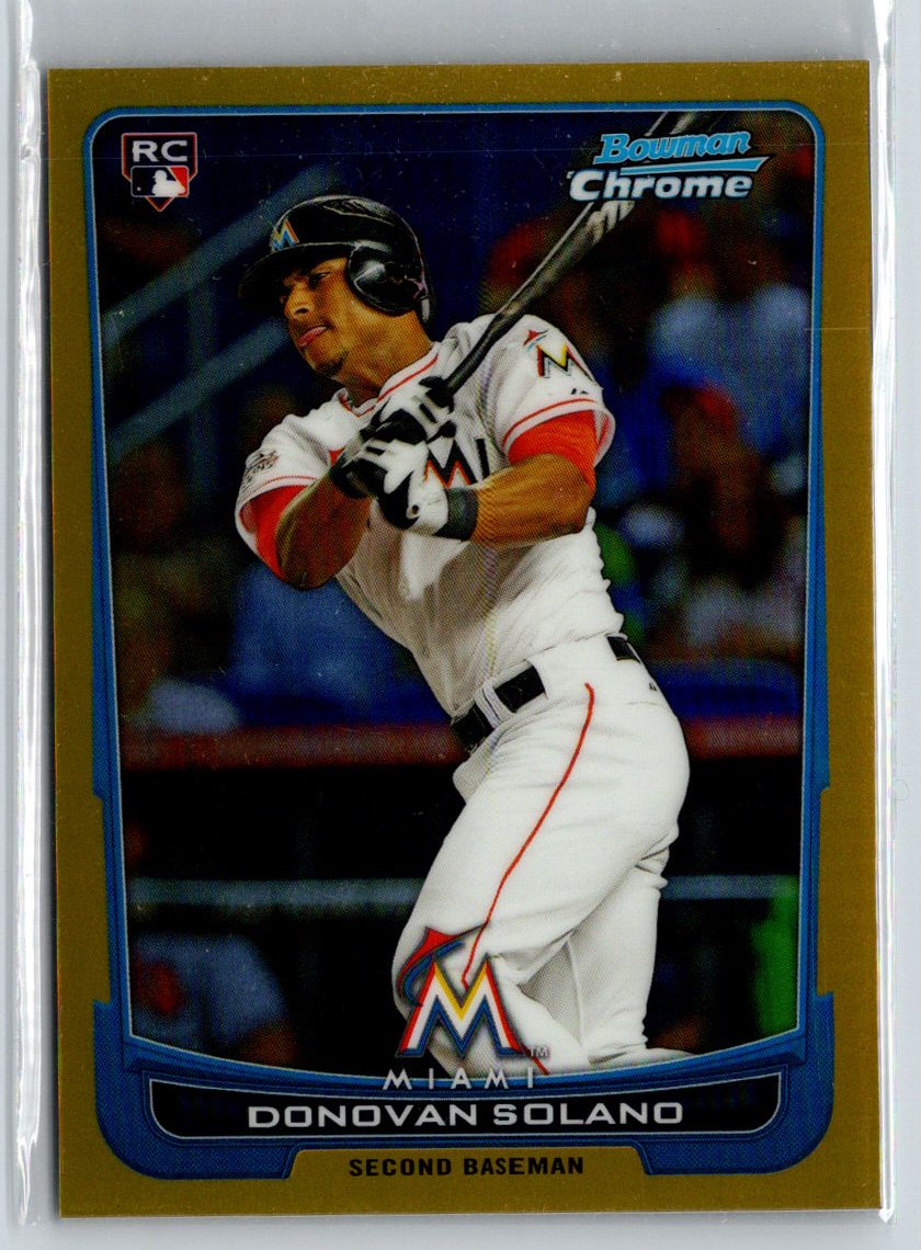 2012 Bowman Chrome #148 Donovan Solano Gold Refractors #/50 i03
