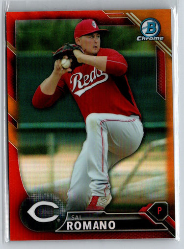 2016 Bowman #BCP33 Sal Romano Chrome Prospects Orange Refractor #/25 i03