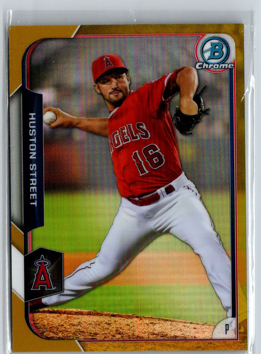 2015 Bowman Chrome #123 Huston Street Gold Refractors #/50 i04