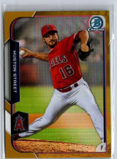 2015 Bowman Chrome #123 Huston Street Gold Refractors #/50 i04