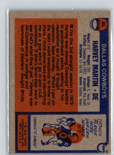 1976 Topps #44 Harvey Martin i02