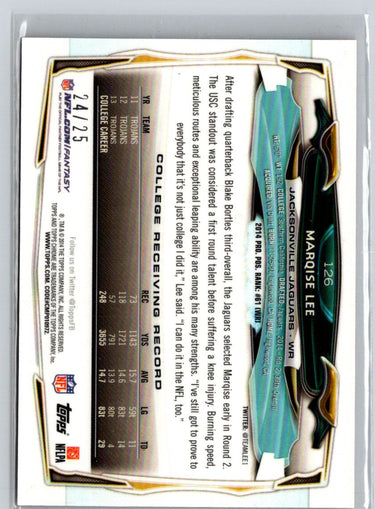 2014 Topps Chrome #126 Marqise Lee Red Refractors #/25 i04
