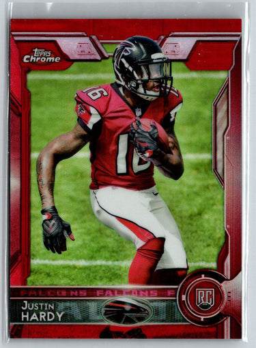 2015 Topps Chrome #149 Justin Hardy Red Refractor #/25 i04