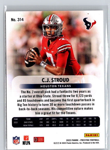 2023 Panini Prestige #314 C.J. Stroud i04