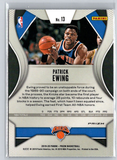2019-20 Panini Prizm #13 Patrick Ewing Prizms Purple Wave i04