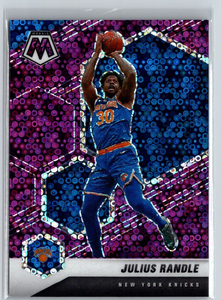 2020-21 Panini Mosaic #152 Julius Randle Mosaic Fast Break Purple #/50 i05