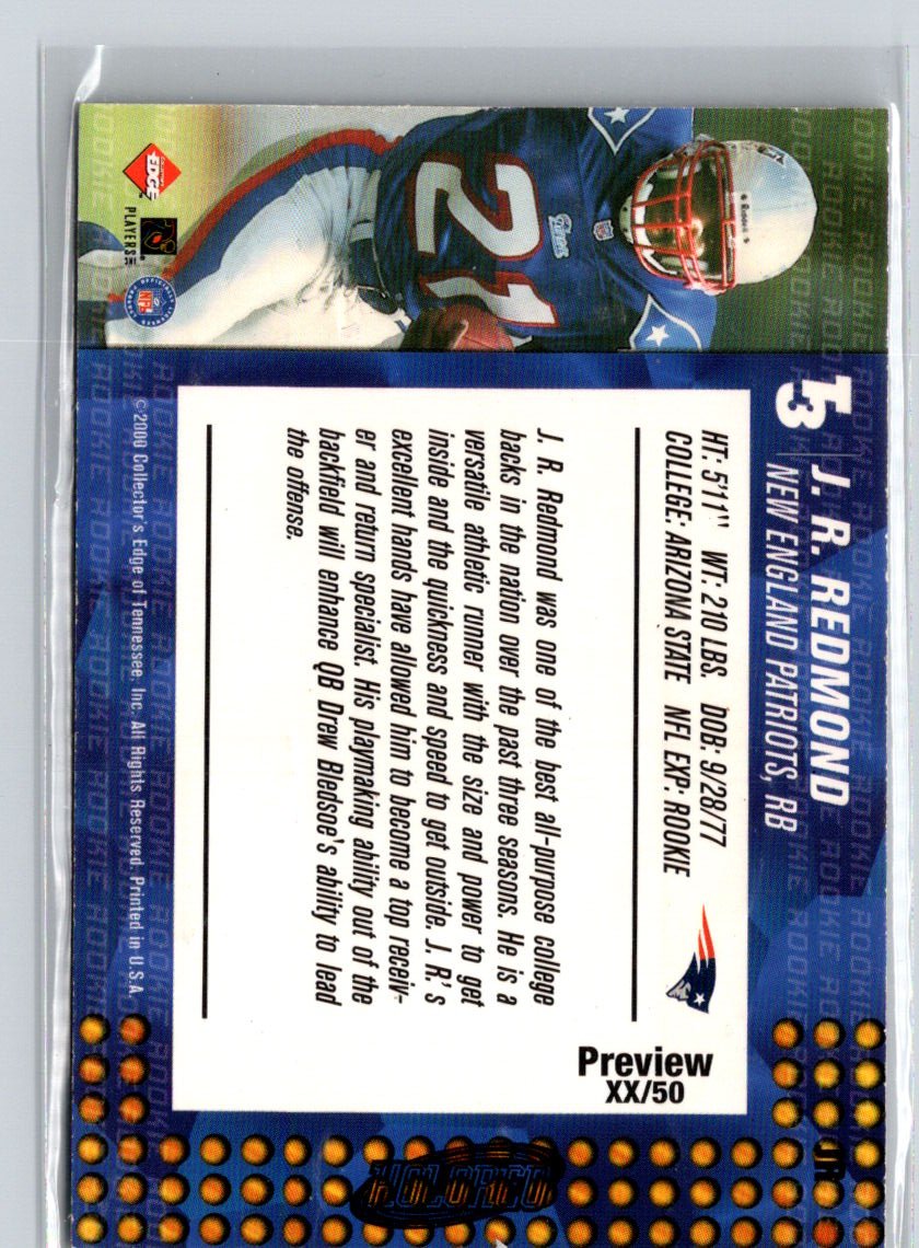 2000 Collector's Edge T3 #191 J.R. Redmond HoloRed #/50 i06