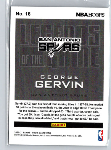 2020-21 Hoops #16 George Gervin Legends of the Game #/699 i06