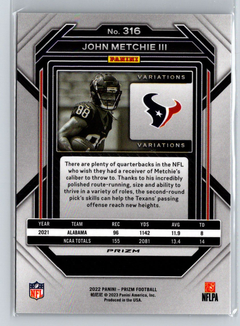 2022 Panini Prizm #316b John Metchie III Silver i07