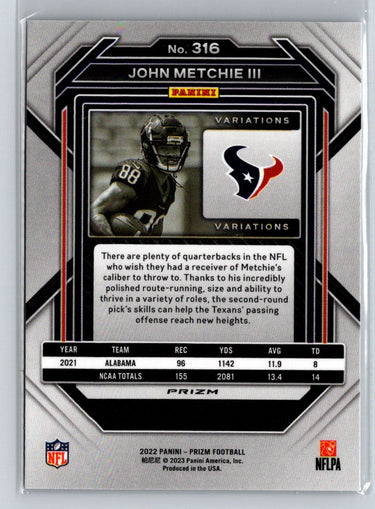 2022 Panini Prizm #316b John Metchie III Silver i07