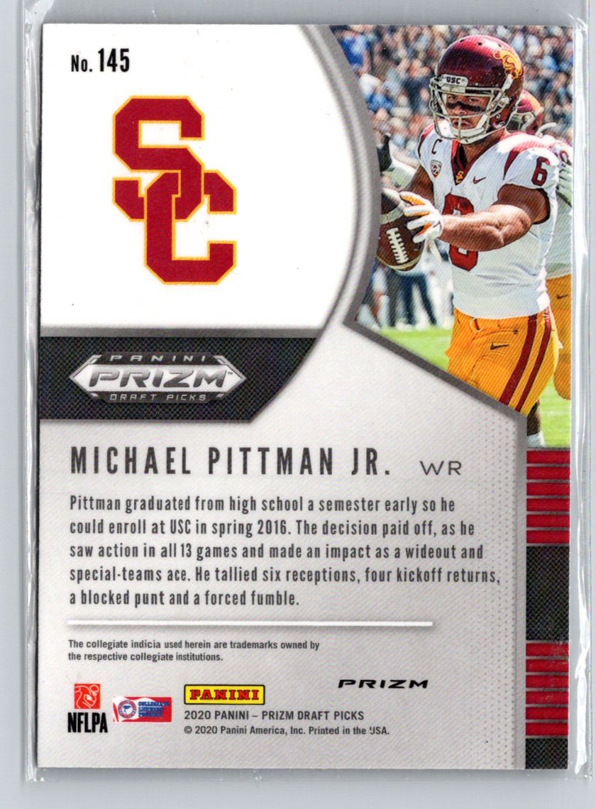 2020 Panini Prizm Draft Picks #145 Michael Pittman Jr. Prizms Red i07