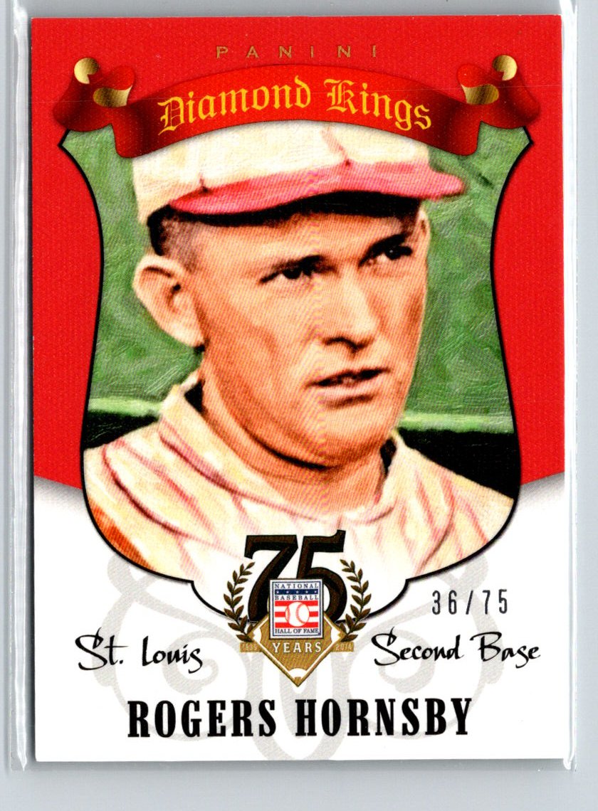 2014 Hall of Fame 75th Year Anniversary Diamond Kings Red Rogers Hornsby /75 i07