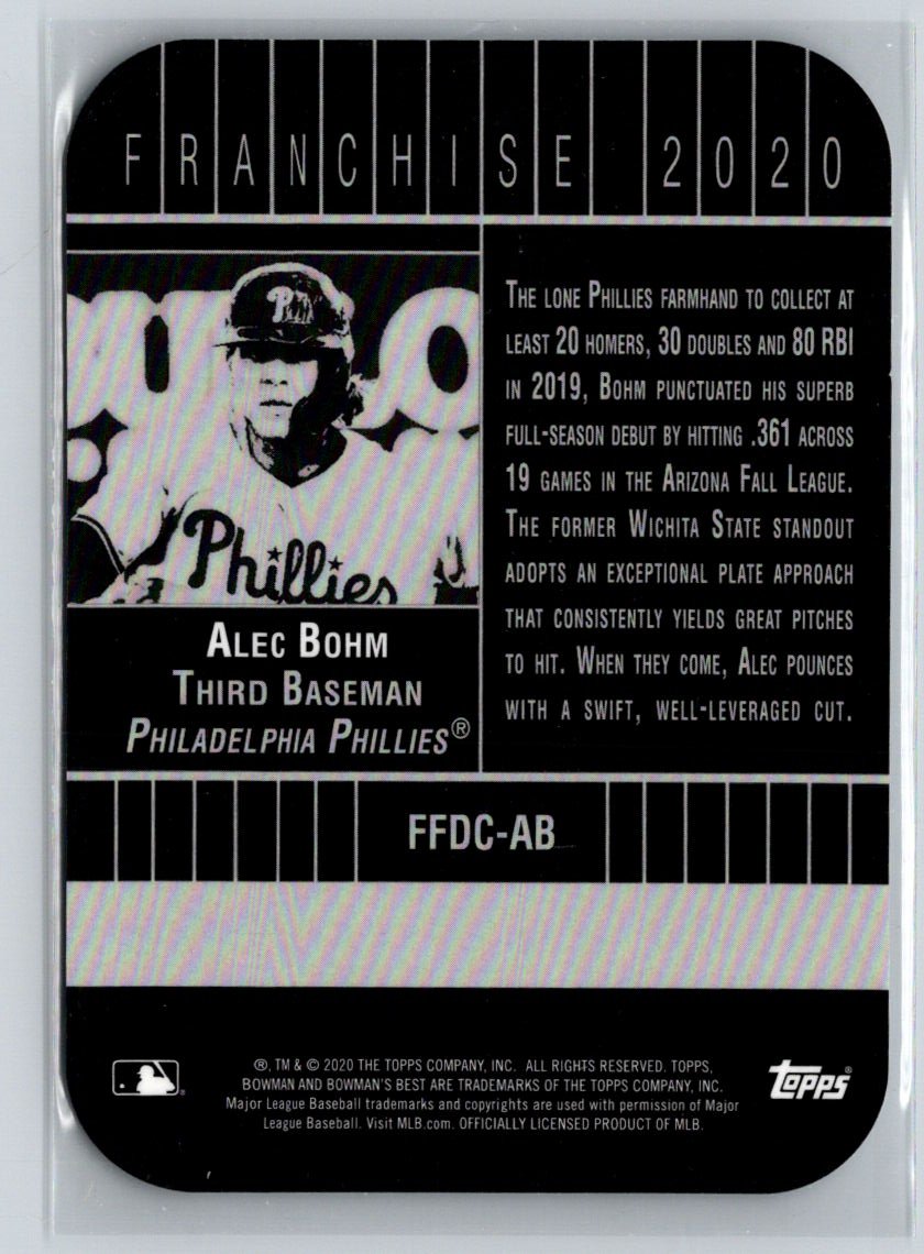 2020 Bowman's Best #FFDC-AB Alec Bohm Franchise 2020 Die Cuts i08