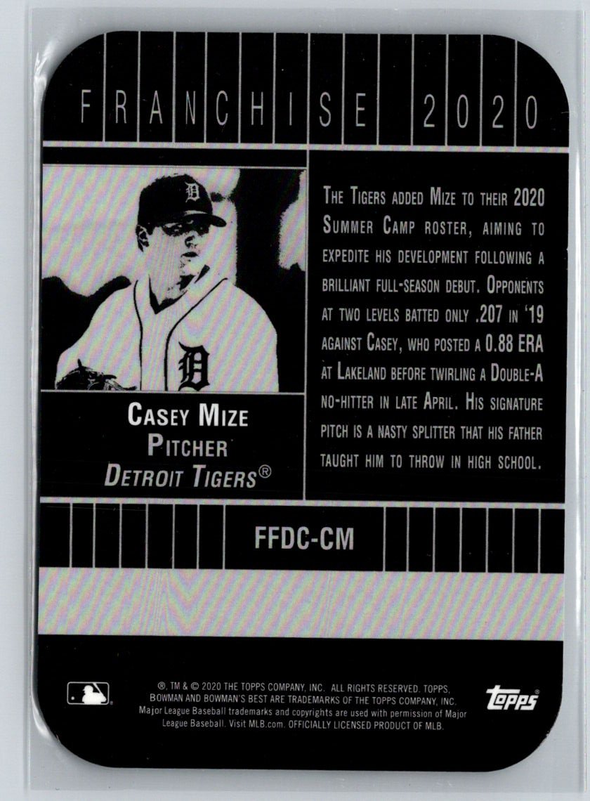 2020 Bowman's Best #FFDC-CM Casey Mize Franchise 2020 Die Cuts i08