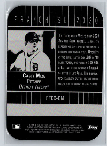 2020 Bowman's Best #FFDC-CM Casey Mize Franchise 2020 Die Cuts i08