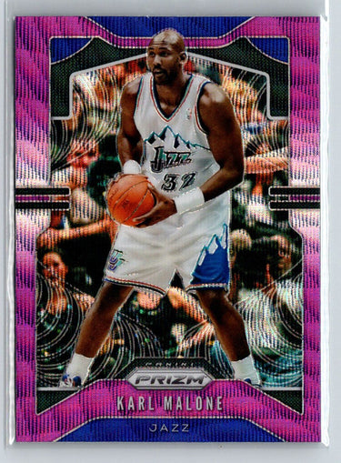 2019-20 Panini Prizm #19 Karl Malone Prizms Purple Wave i08