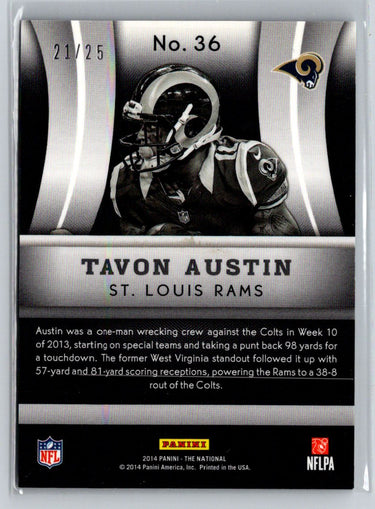 2014 National Sports Collectors Convention VIP Party Tavon Austin Blue /25 i08
