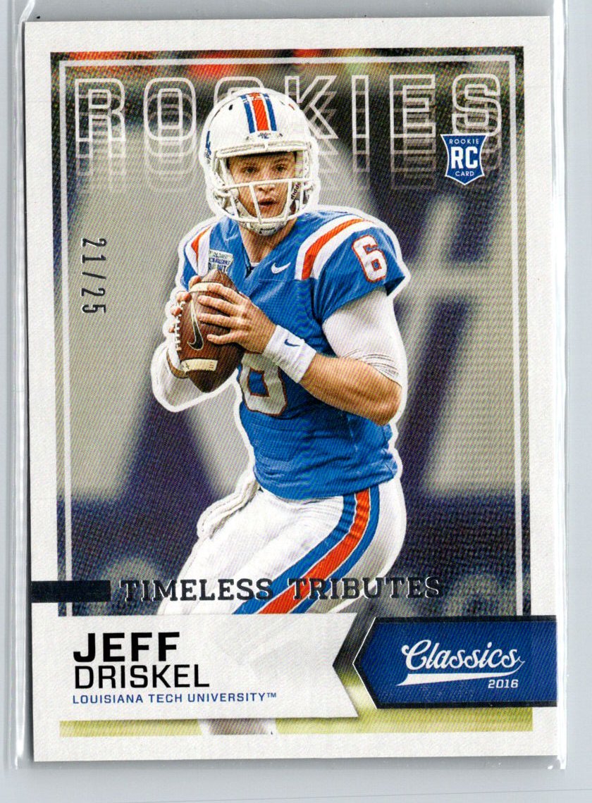 2016 Panini Classics #214 Jeff Driskel Timeless Tributes Silver #/25 i09