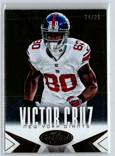 2014 Panini Certified #64 Victor Cruz Gold #/25 i09