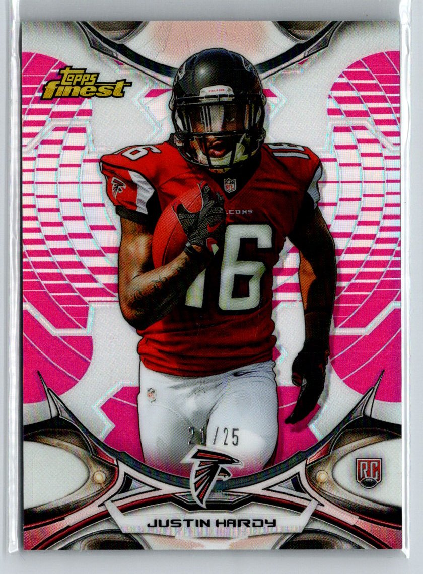 2015 Finest #27 Justin Hardy Pink Refractor #/25 i09