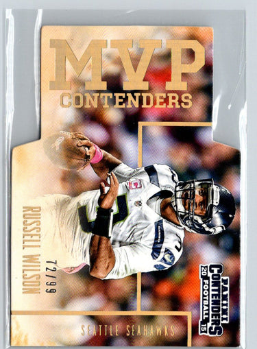 2015 Panini Contenders #MVP4 Russell Wilson MVP Contenders Holo Gold #/99 i09