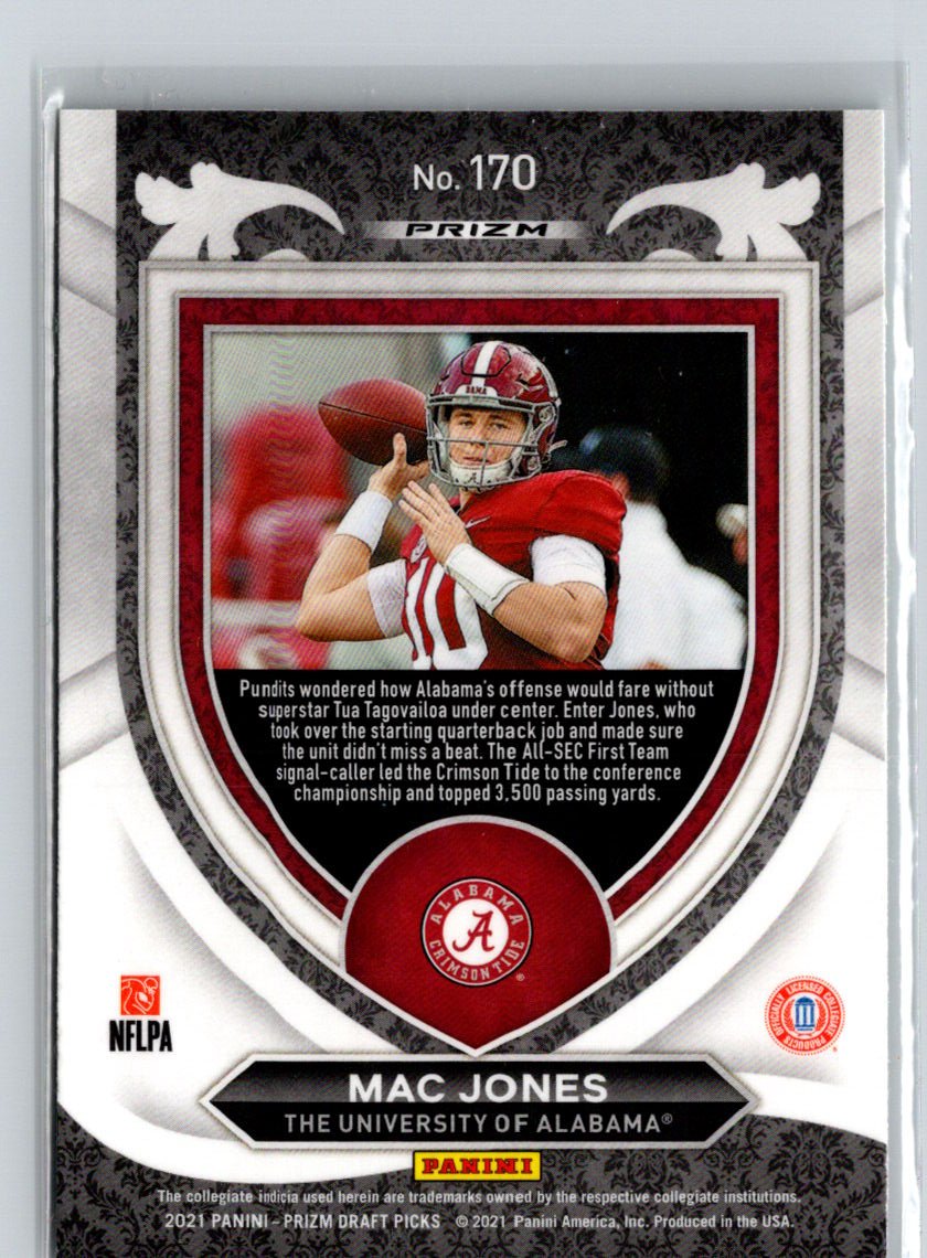 2021 Panini Prizm Draft Picks Collegiate #170 Mac Jones Green i10