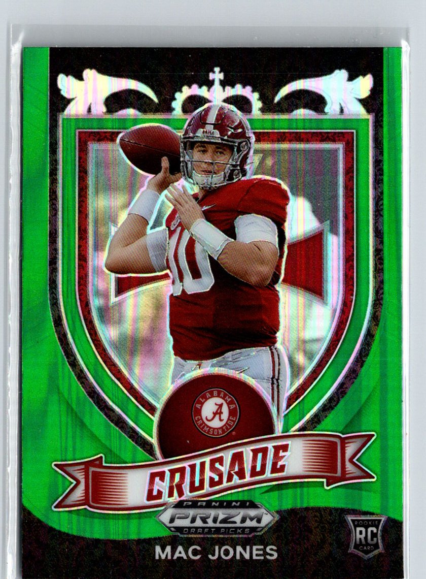 2021 Panini Prizm Draft Picks Collegiate #170 Mac Jones Green i10