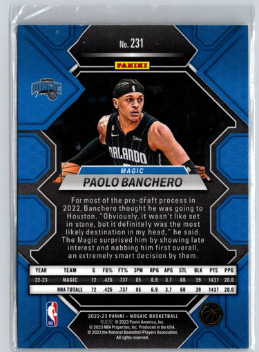 2022-23 Panini Mosaic #231 Paolo Banchero i10