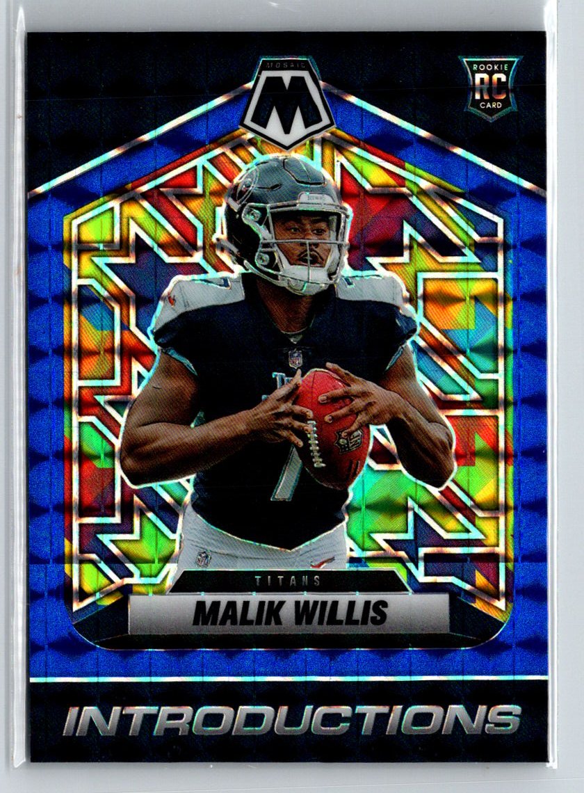 2022 Panini Mosaic #I-3 Malik Willis Introductions Mosaic Blue #/99 i10
