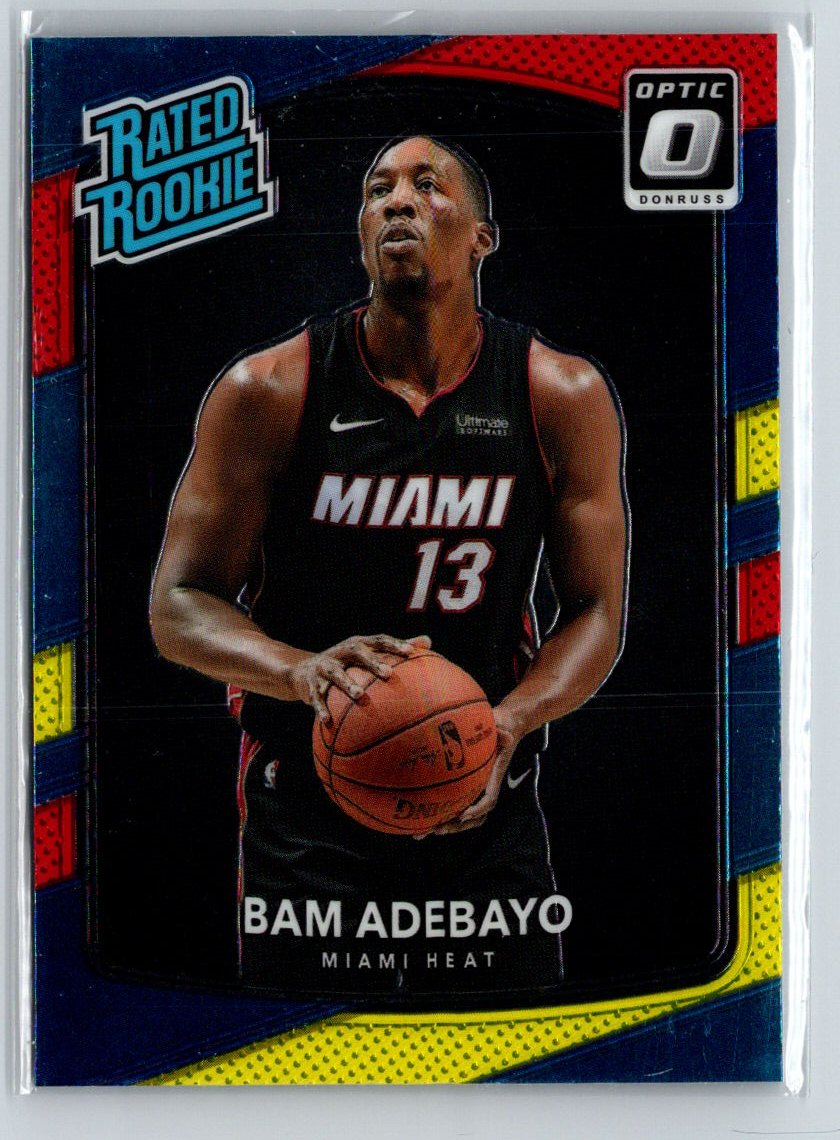 2017-18 Donruss Optic #187 Bam Adebayo Red and Yellow i10