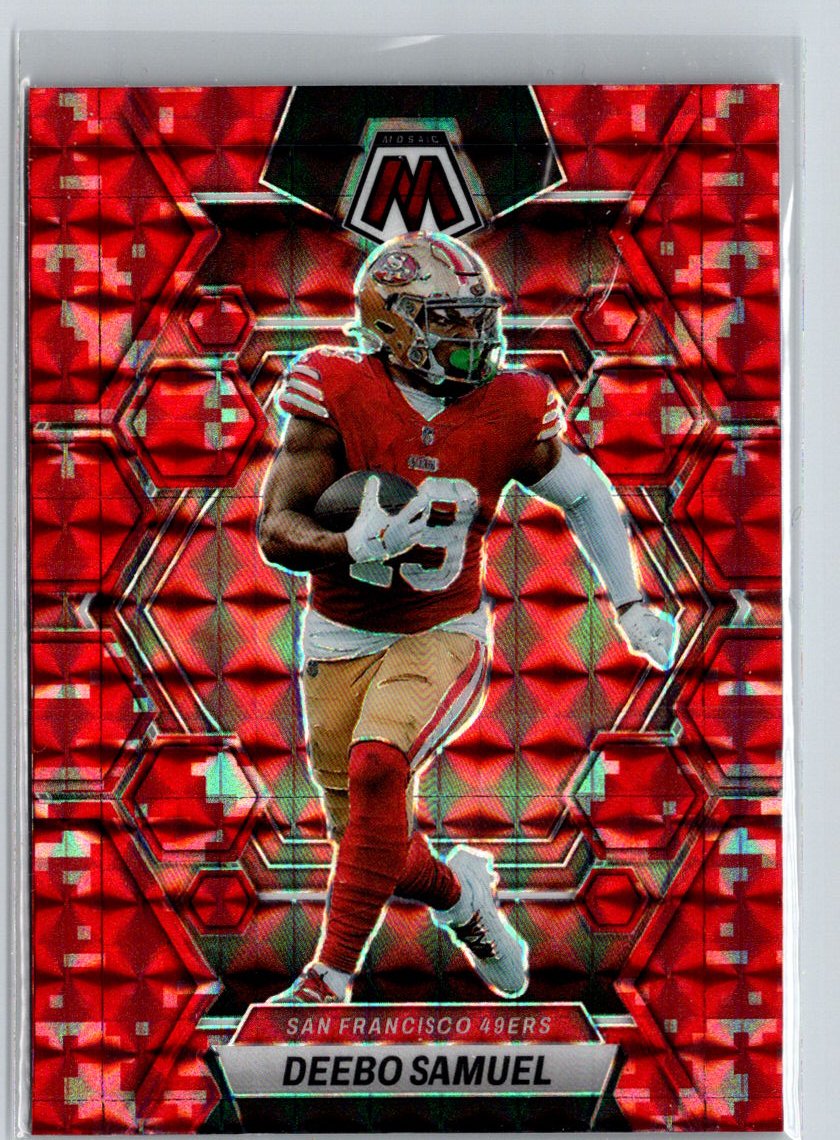 2023 Panini Mosaic #215 Deebo Samuel Camo Red Mosaic i10