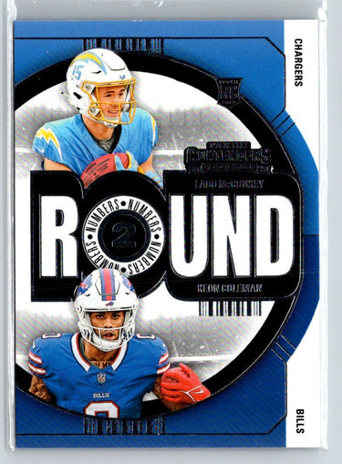 2024 Panini Contenders #9 Keon Coleman / Ladd McConkey Round Numbers Bronze i11