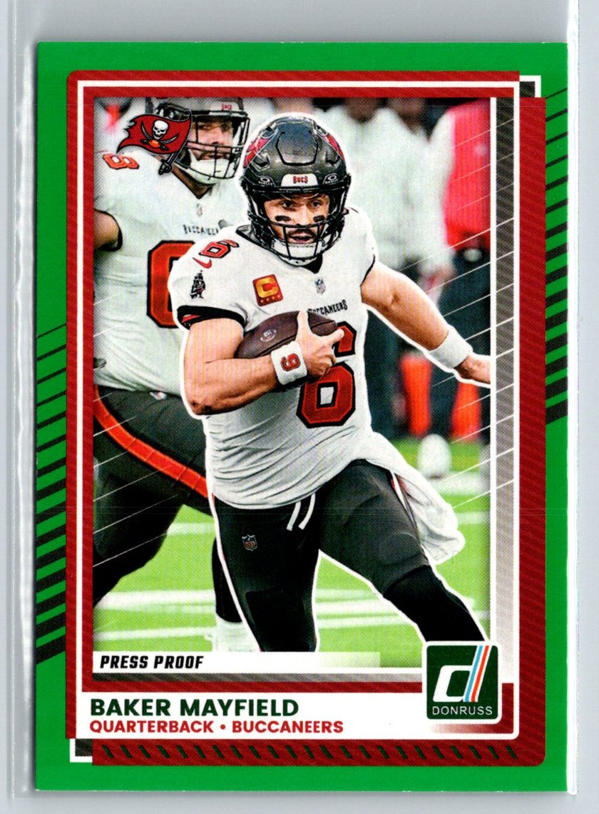 2025 Donruss #219 Baker Mayfield Press Proofs Green i11