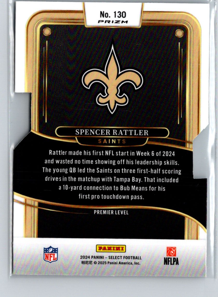 2024 Panini Select #130 Spencer Rattler Silver Prizm Die Cut i11