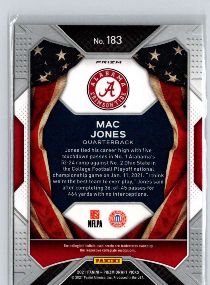 2021 Panini Prizm Draft Picks Collegiate #183 Mac Jones Green i11