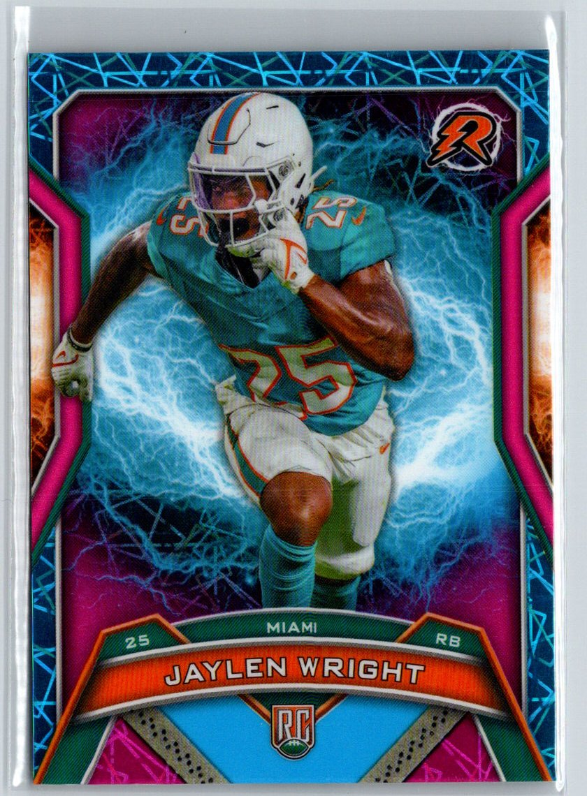 2024 Topps Resurgence - Sky Blue & Pink Shock #158 Jaylen Wright i12