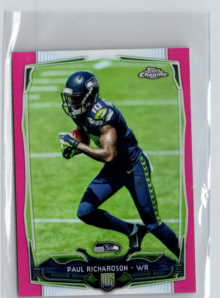 2014 Topps Chrome Mini #219 Paul Richardson Pink Refractors #/25 i14