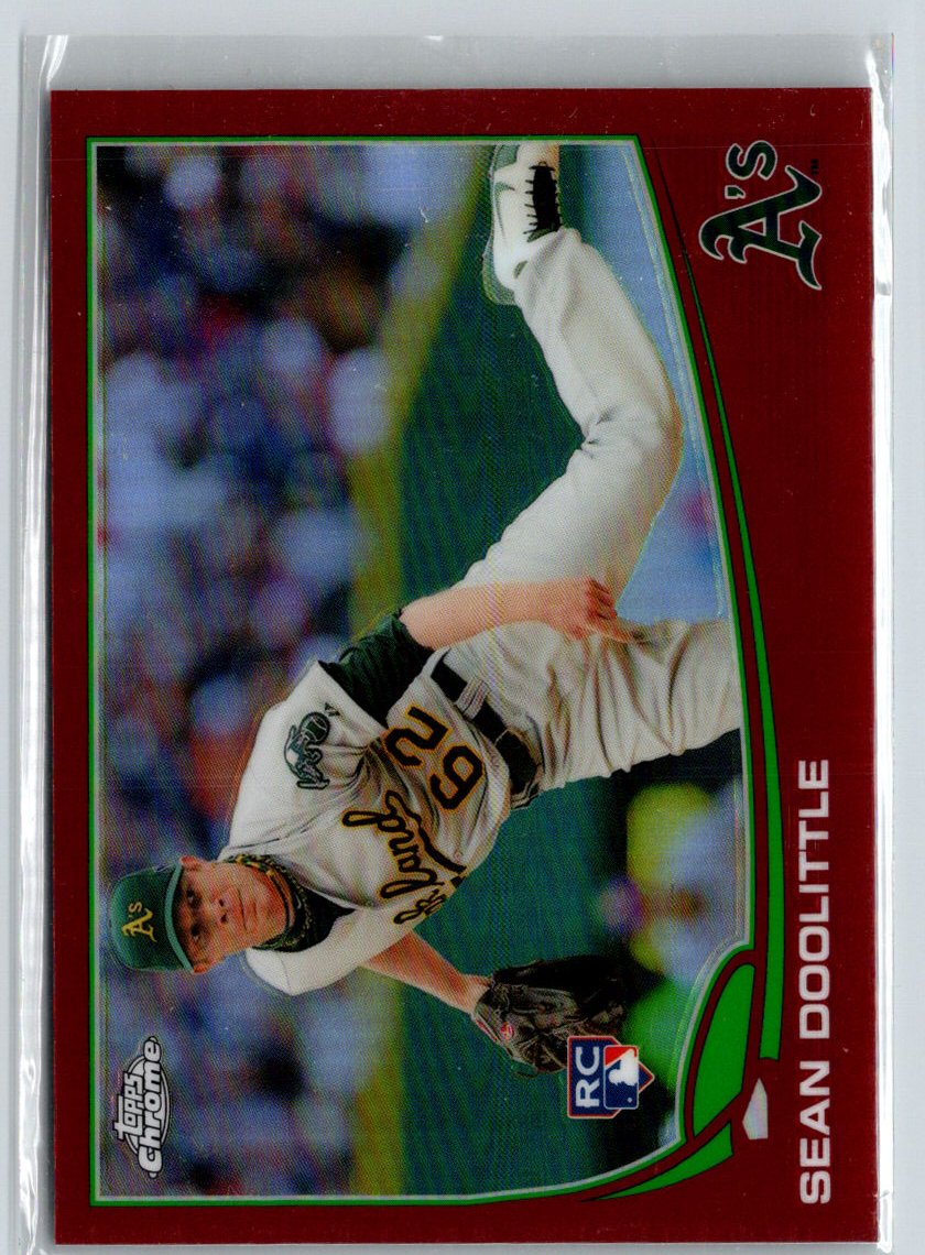 2013 Topps Chrome #147 Sean Doolittle Red Refractors #/25 i14