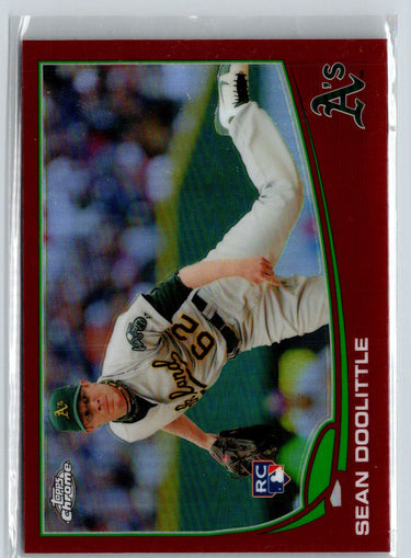 2013 Topps Chrome #147 Sean Doolittle Red Refractors #/25 i14