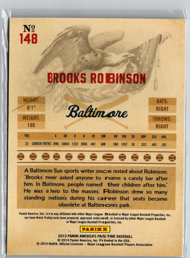 2013 Panini America's Pastime #148 Brooks Robinson Gold #/25 i13