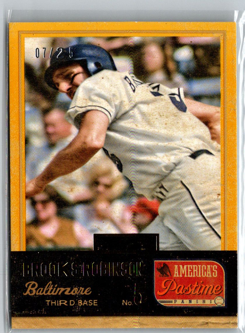 2013 Panini America's Pastime #148 Brooks Robinson Gold #/25 i13